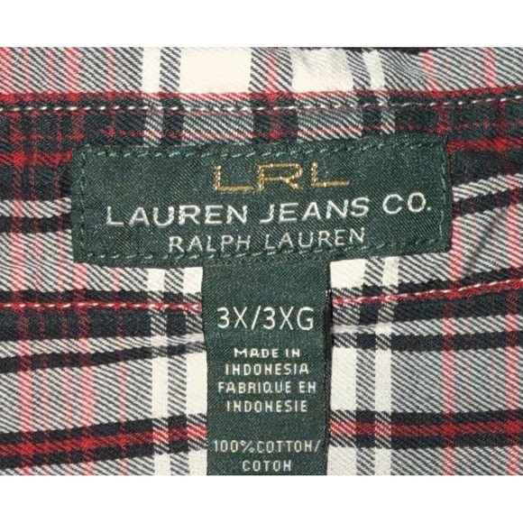 2 Lauren Ralph Lauren Women Country Western Cowgirl Plaid Shirts Both 3XL - Picture 8 of 11